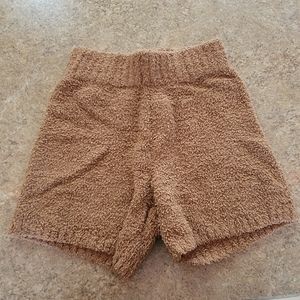 SKIMS Cozy Knit Shorts Small Medium Camel